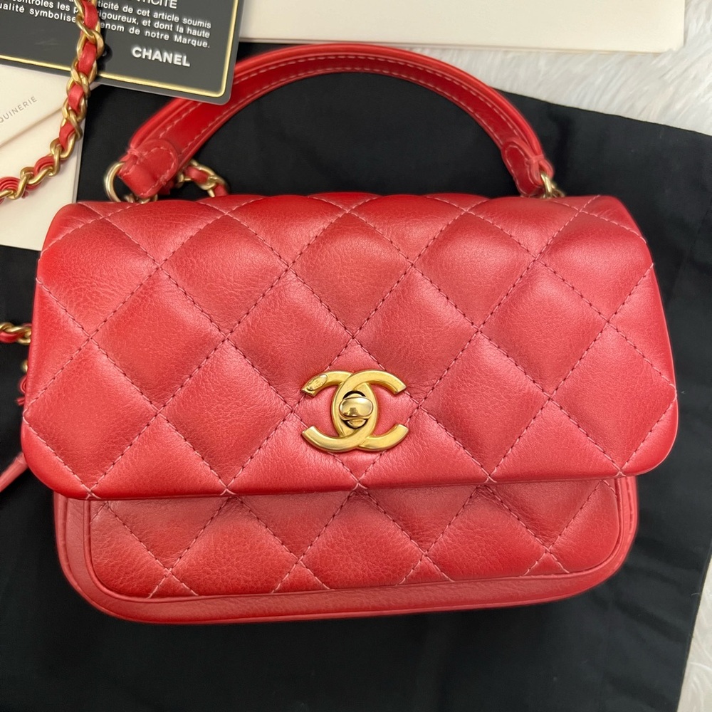 Chanel Quilted Mini Shoulder Bag Red - Picture 3 of 16